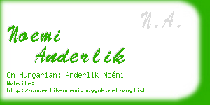noemi anderlik business card