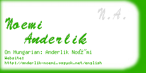 noemi anderlik business card